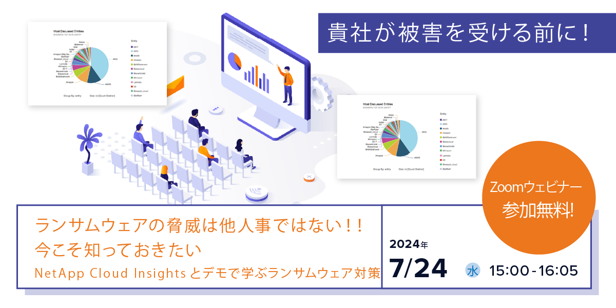 ランサムウェアの脅威は他人事ではない！！<br>
今こそ知っておきたいNetApp Cloud Insightsとデモで学ぶランサムウェア対策